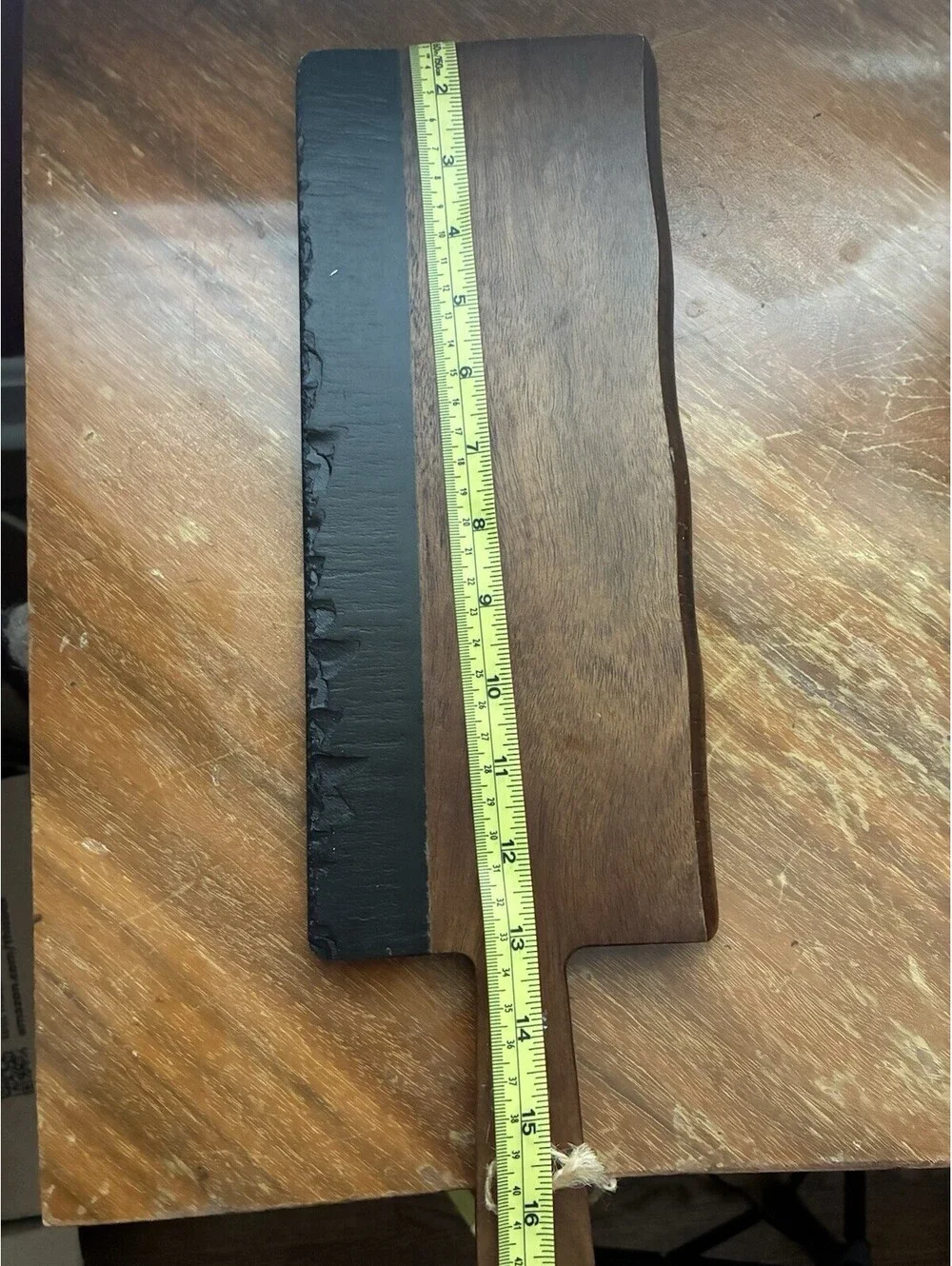 Two-toned serving paddle- artisan wood board- perfect for charcuterie/kitchen